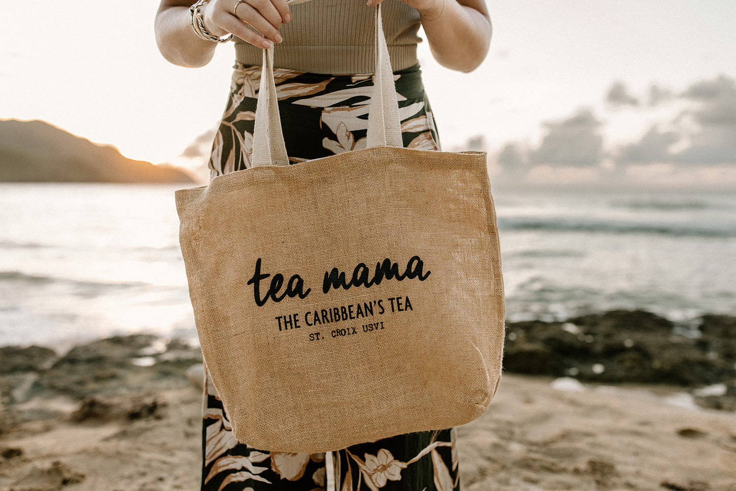 Tea Mama Eco-Friendly Jute Tote Bag